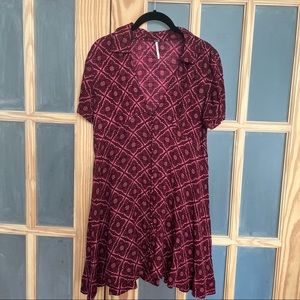 Free People button down 70s style dress